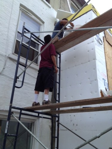 work done on neighbor's house